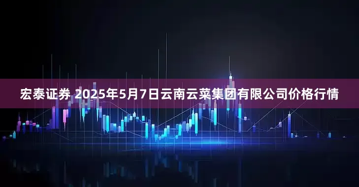宏泰证券 2025年5月7日云南云菜集团有限公司价格行情